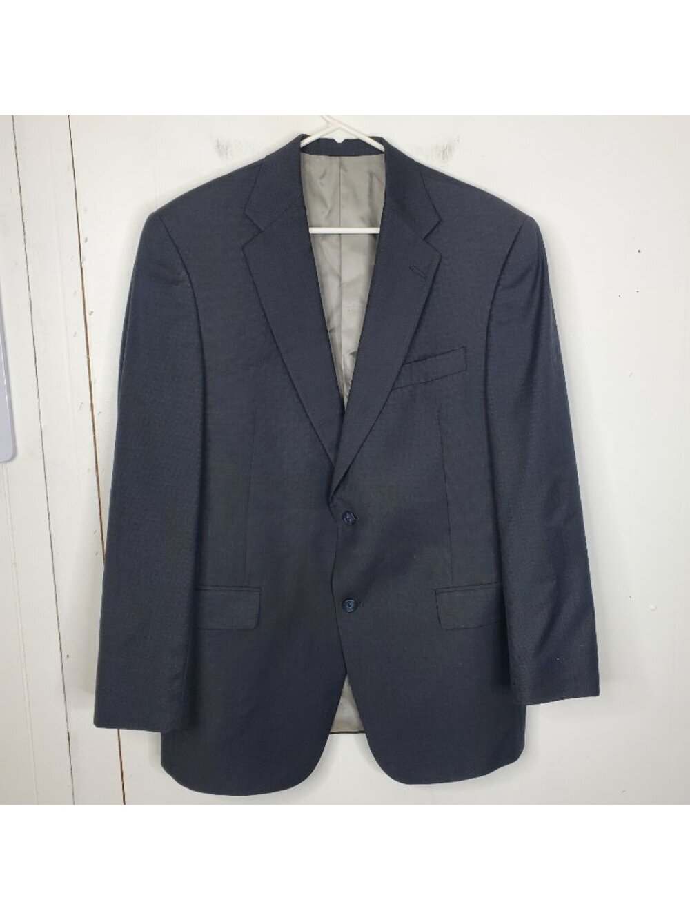 Hart Schaffner Marx Blazer Mens 42R Sport Coat Two Button Solid Interview